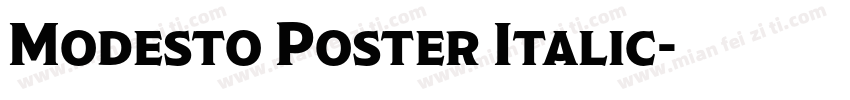 Modesto Poster Italic字体转换